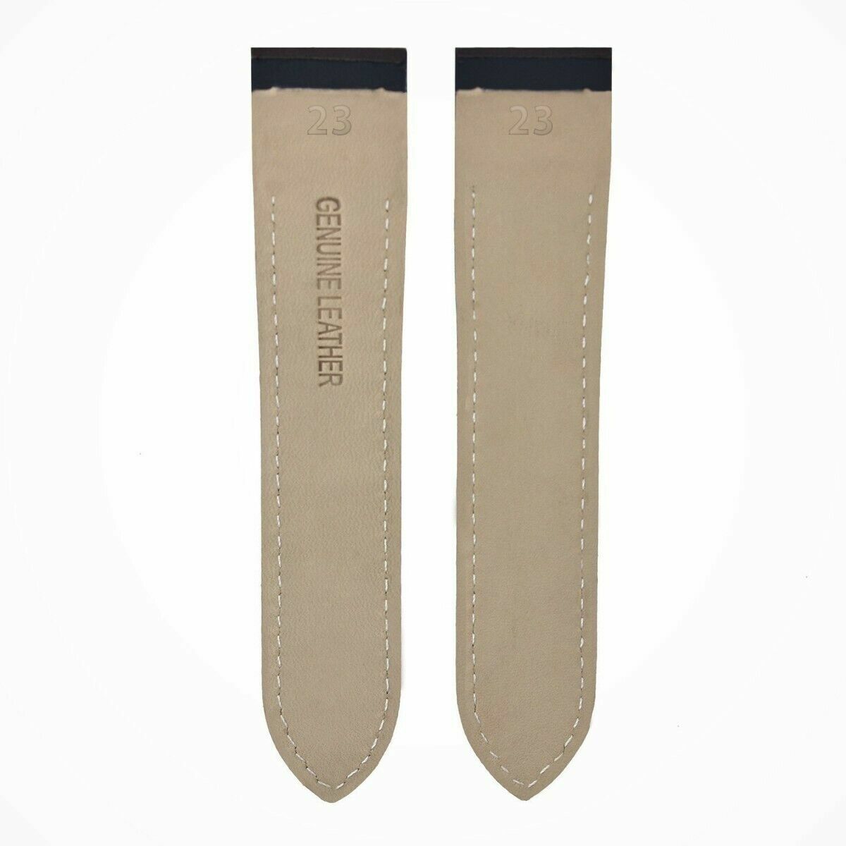 23MM LEATHER WATCH BAND STRAP DEPLOY CLASP FIT CARTIER SANTOS 100 XL D/CHOCOLATE