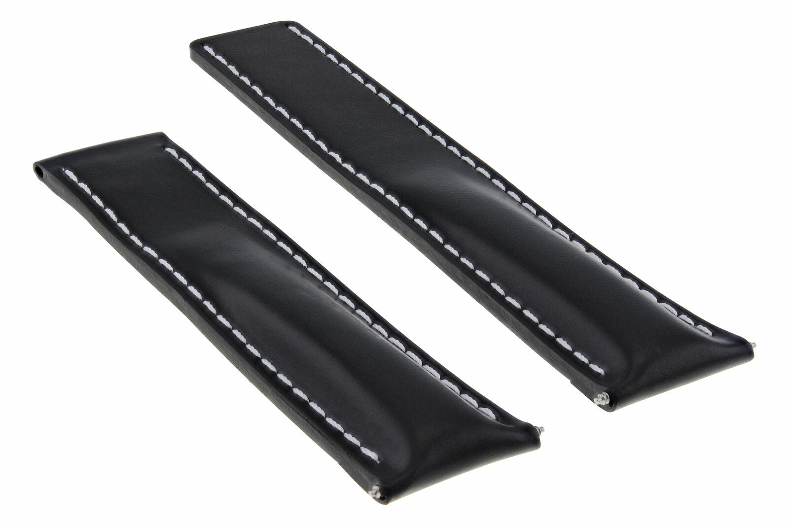 24/20 LEATHER BAND WATCH STRAP CLASP FOR BREITLING SUPER OCEAN AVENGER BLACK WS