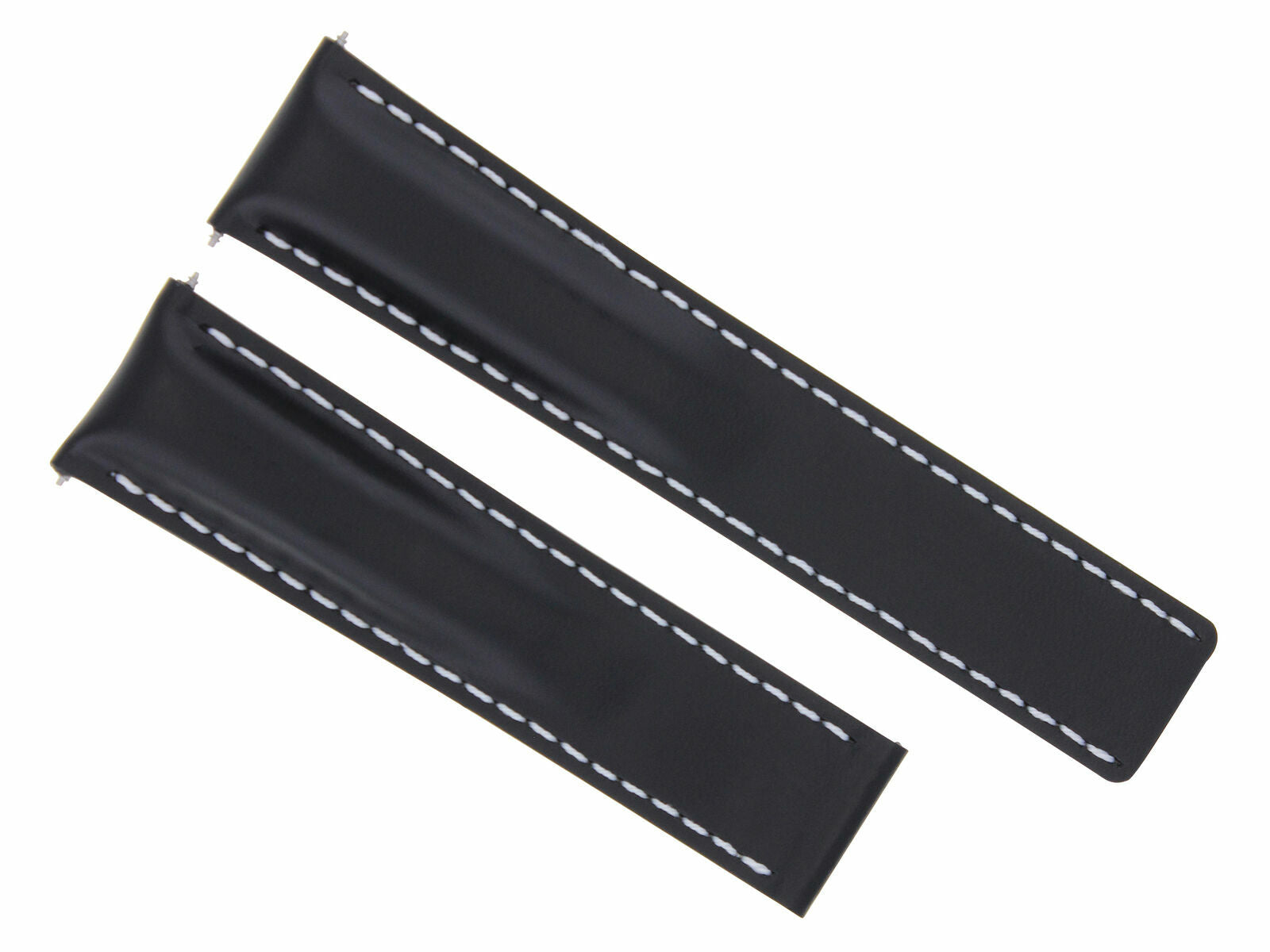 24/20 LEATHER BAND WATCH STRAP CLASP FOR BREITLING SUPER OCEAN AVENGER BLACK WS