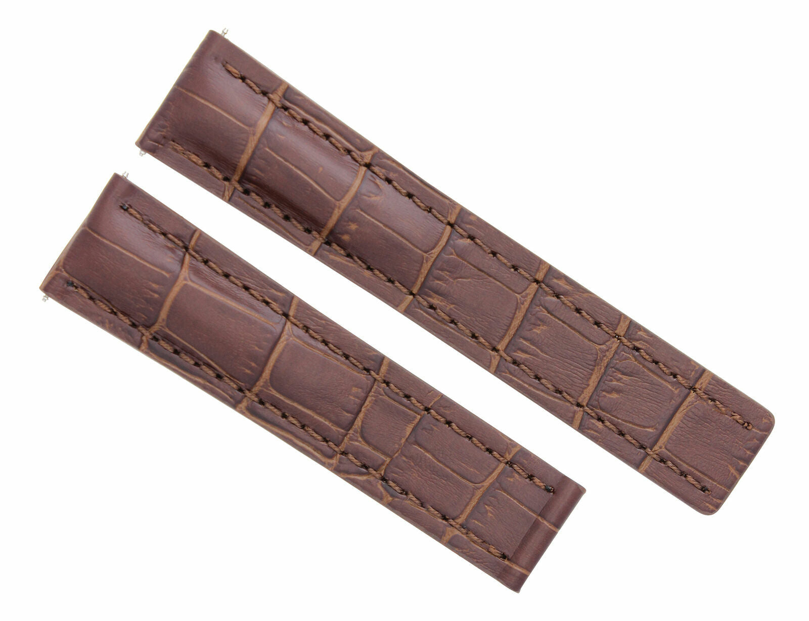 24MM LEATHER BAND STRAP FOR BREITLING SUPEROCEAN AVENGER DEPLOYMENT CLASP BROWN