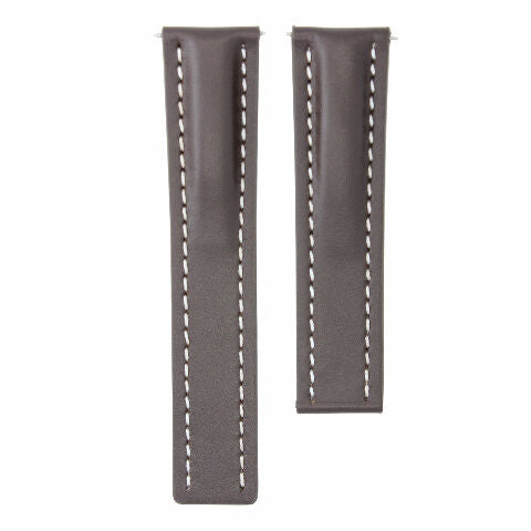24/20MMLEATHER WATCH STRAP BAND SMOOTH FOR BREITLING BENTLEY SUPER AVENGER BROWN