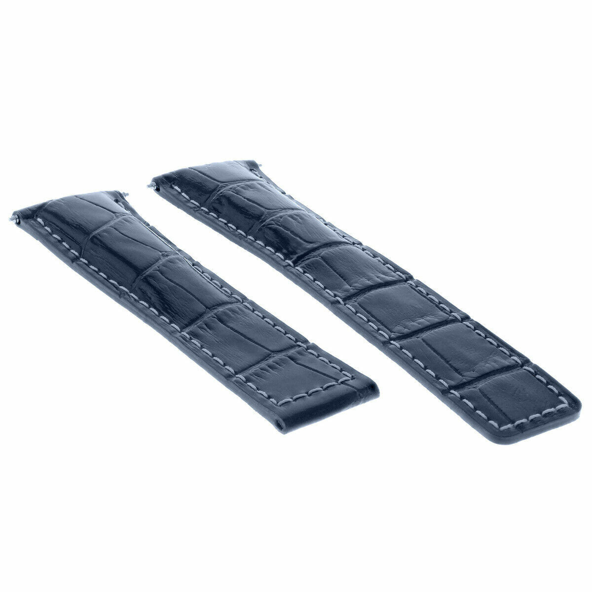 19MM GENUINE LEATHER BAND STRAP FOR TAG HEUER CARRERA TWIN TIME WATCH BLUE WS