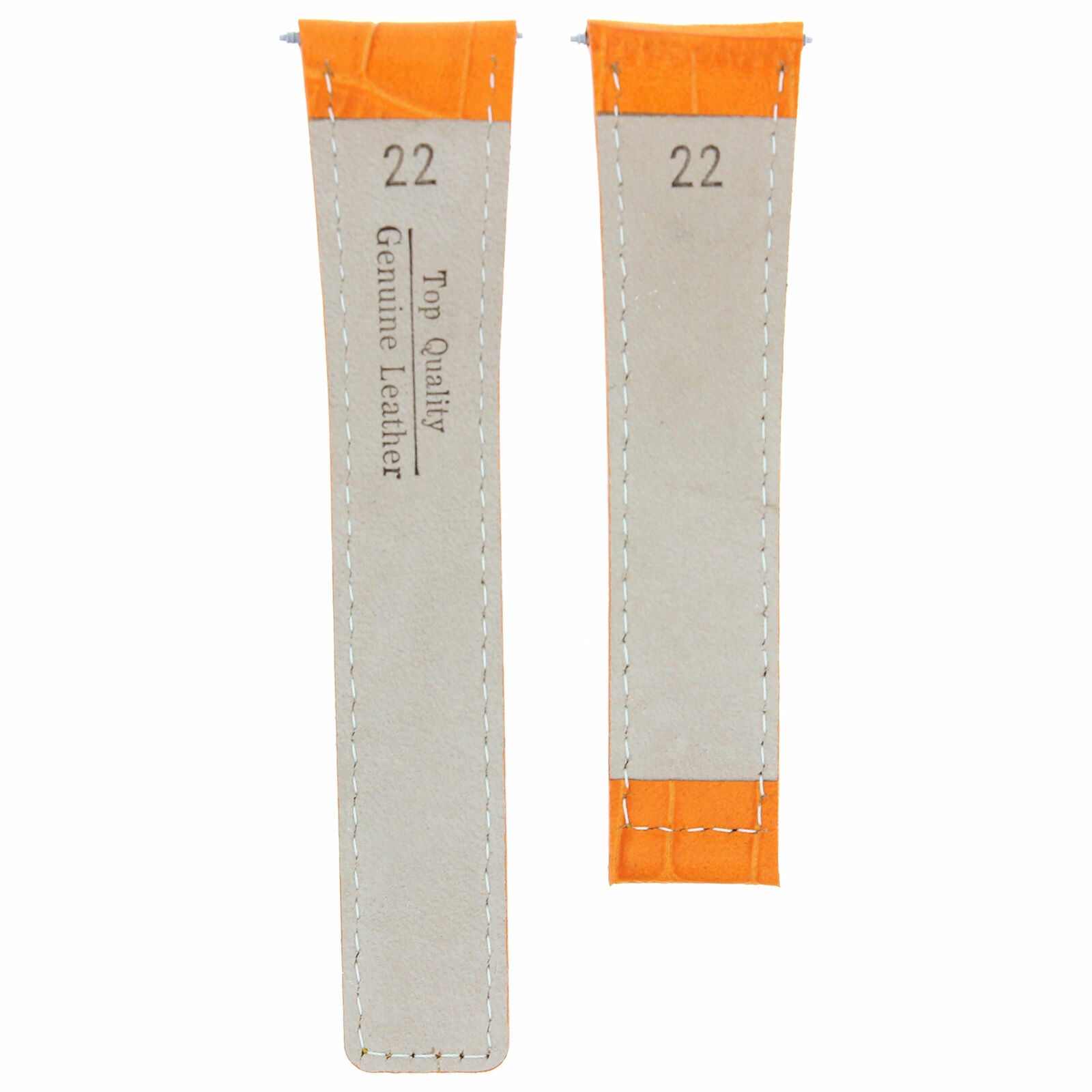 22MM LEATHER BAND STRAP DEPLOYMENT CLASP FOR TAG HEUER MONACO CARRETRA ORANGE WS