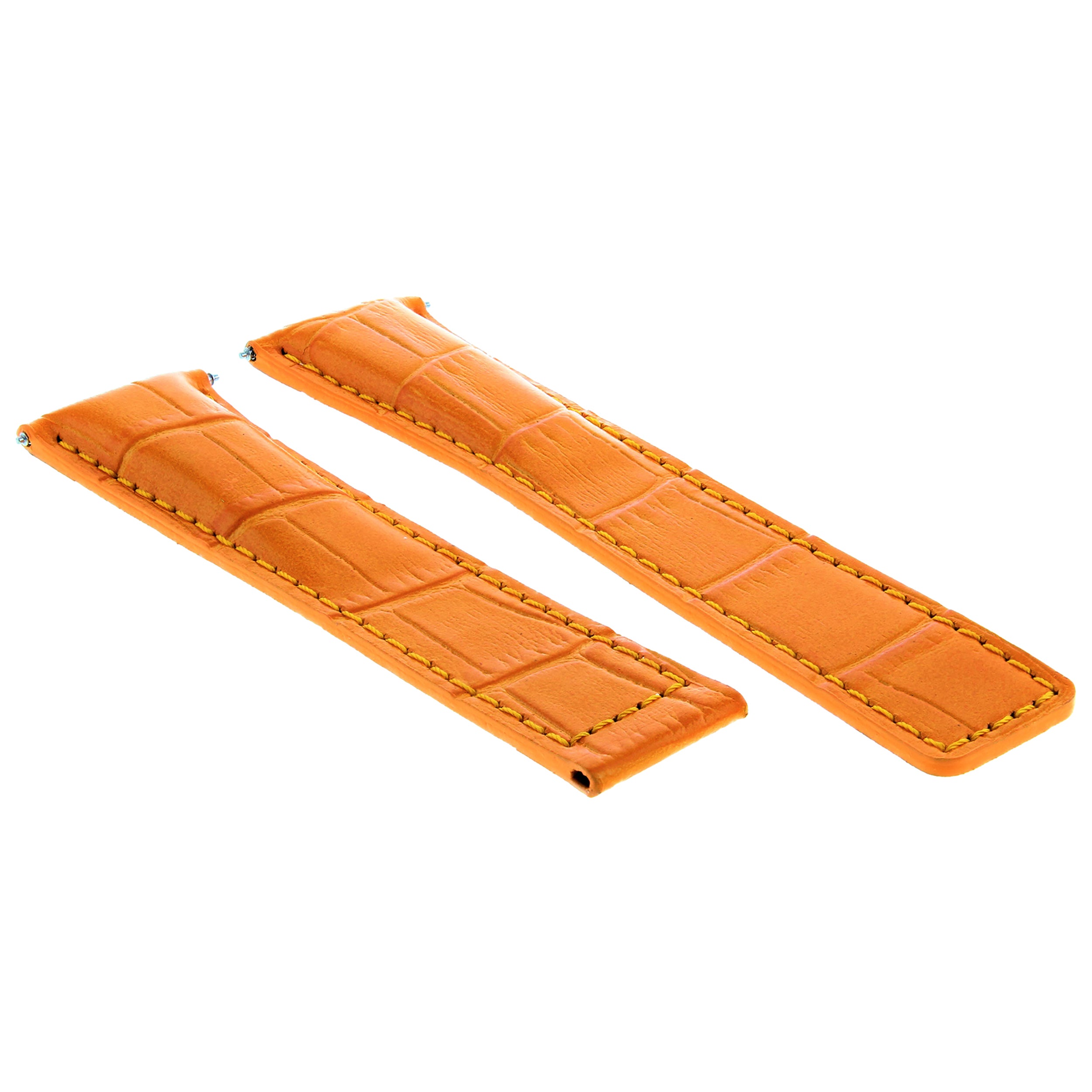 19MM LEATHER BAND STRAP DEPLOYMENT CLASP FOR TAG HEUER WV2116 ORANGE 3T FC5014