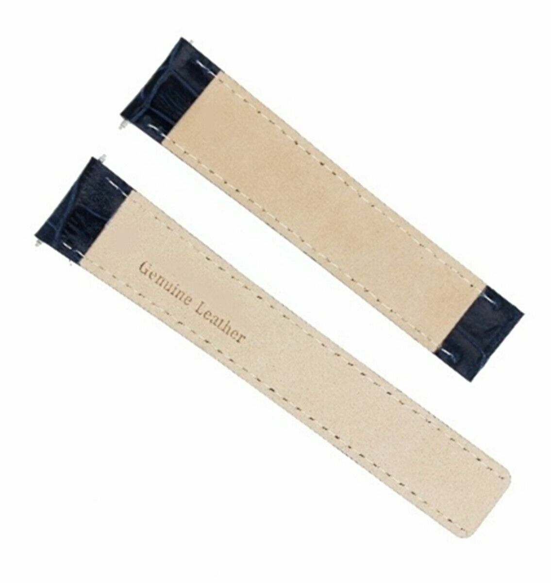 20MM PREMIUM LEATHER WATCH BAND STRAP FOR CARTIER TANK DEPLOYMENT CLASP BLUE