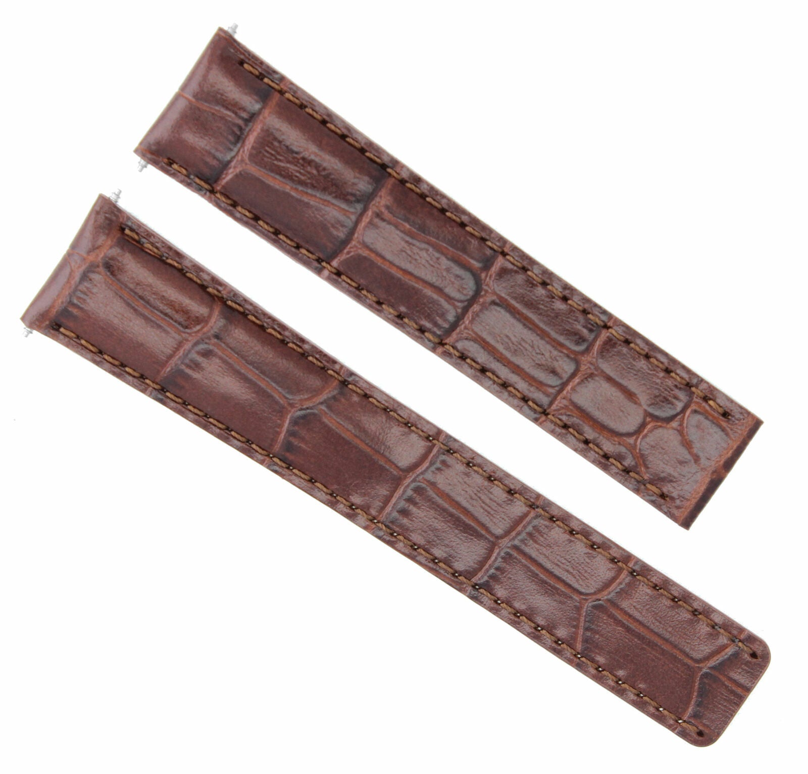 20MM LEATHER BAND STRAP DEPLOYMENT CLASP FIT CARTIER TANK FRANCAISE WATCH BROWN