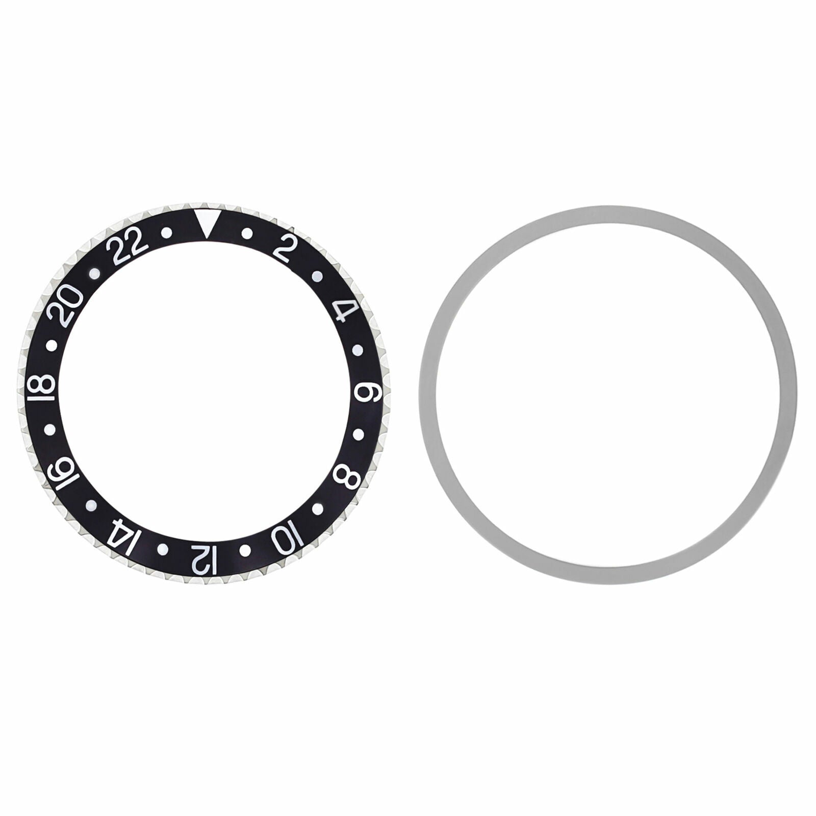 ROTATING STEEL BEZEL+ INSERT FOR ROLEX OLD GMT 1670 1675 16750 16753 16758 BLACK