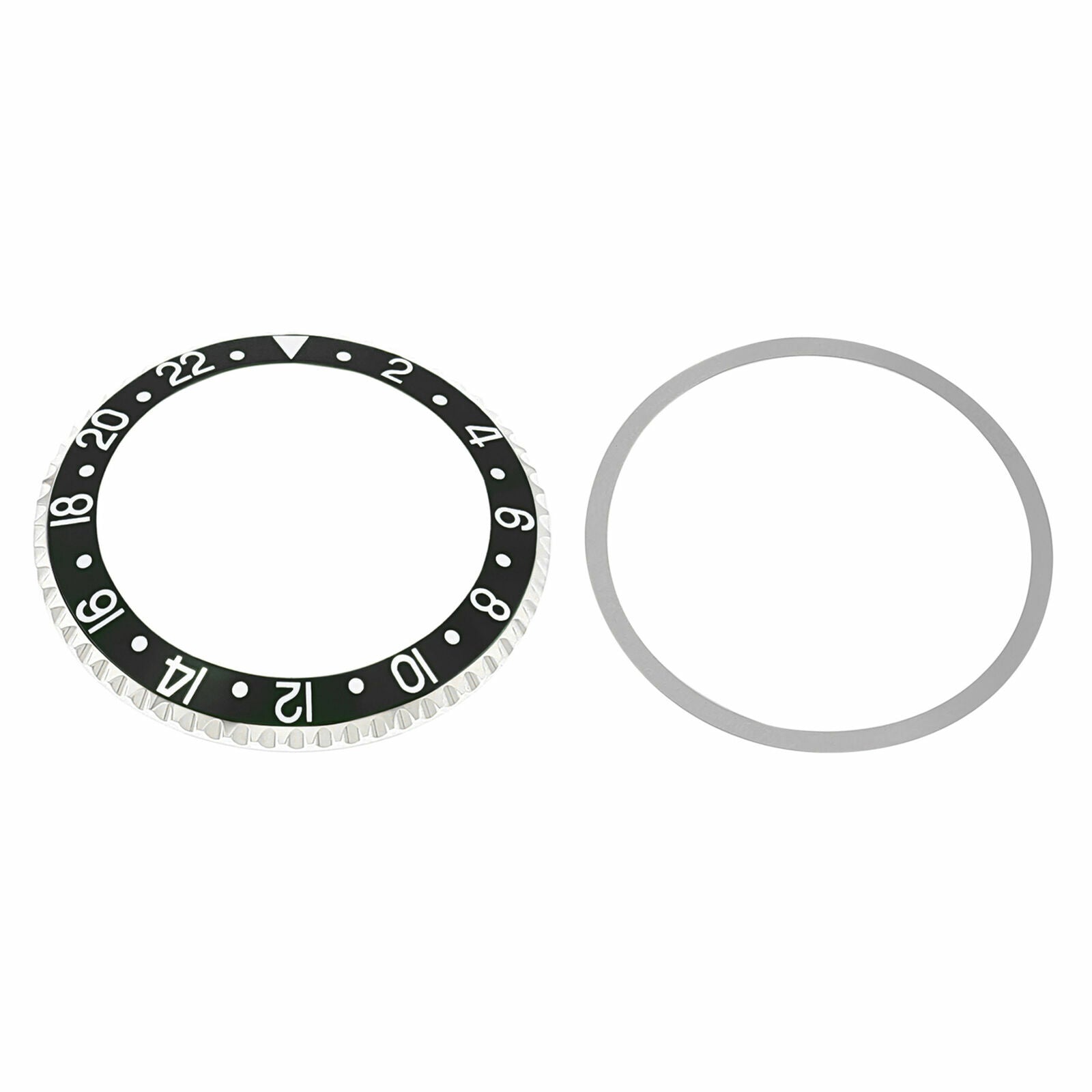 ROTATING STEEL BEZEL+ INSERT FOR ROLEX OLD GMT 1670 1675 16750 16753 16758 BLACK