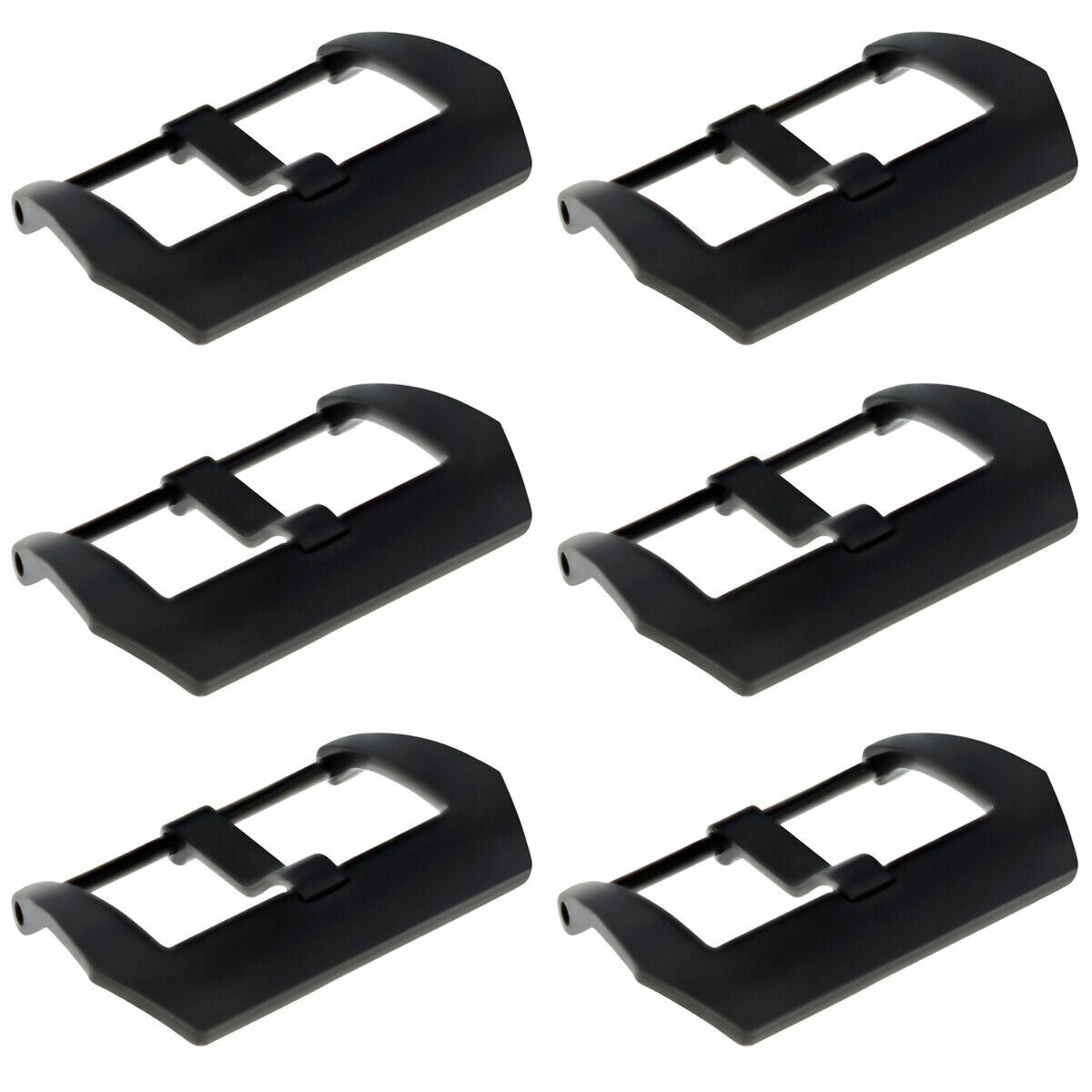 6-22MM PRE-V SCREW BUCKLE PVD FOR PANERAI 40MM LEATHER/RUBBER STRAP BAND BLACK