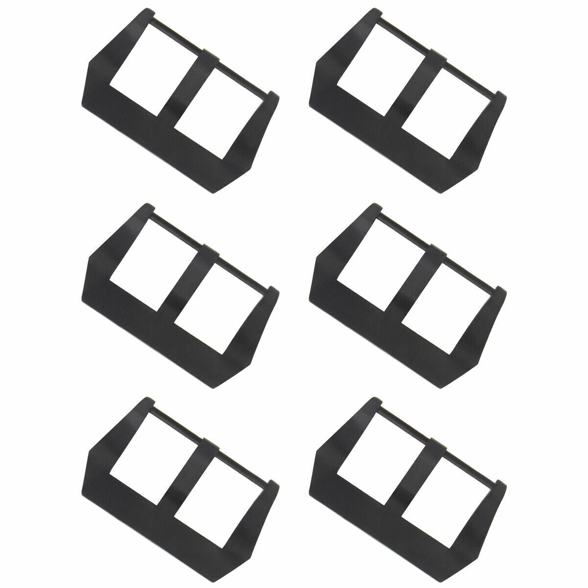 6-22MM PRE-V SCREW BUCKLE PVD FOR PANERAI 40MM LEATHER/RUBBER STRAP BAND BLACK