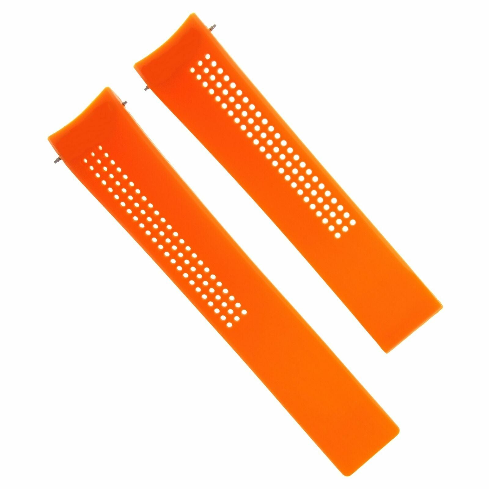 20MM SILICONE RUBBER STRAP BAND FOR TAG HEUER CARRERA CALIBER 16 CV2013 ORANGE