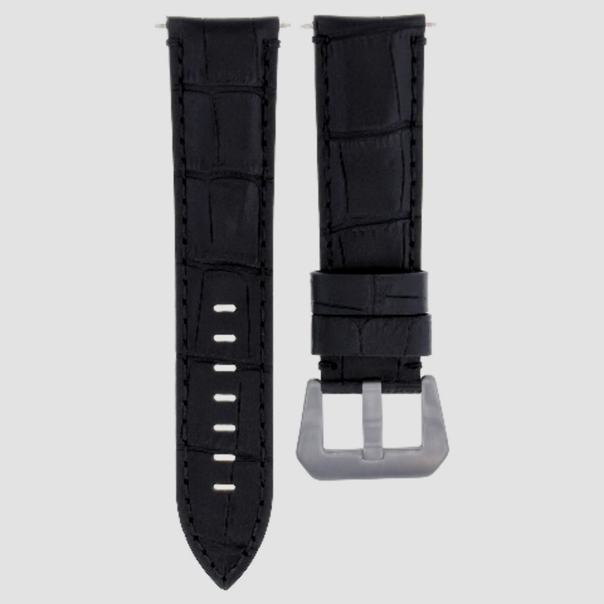 22MM LEATHER WATCH BAND STRAP FOR BREITLING NAVITIMER CHRONOMAT BENTLEY BLACK