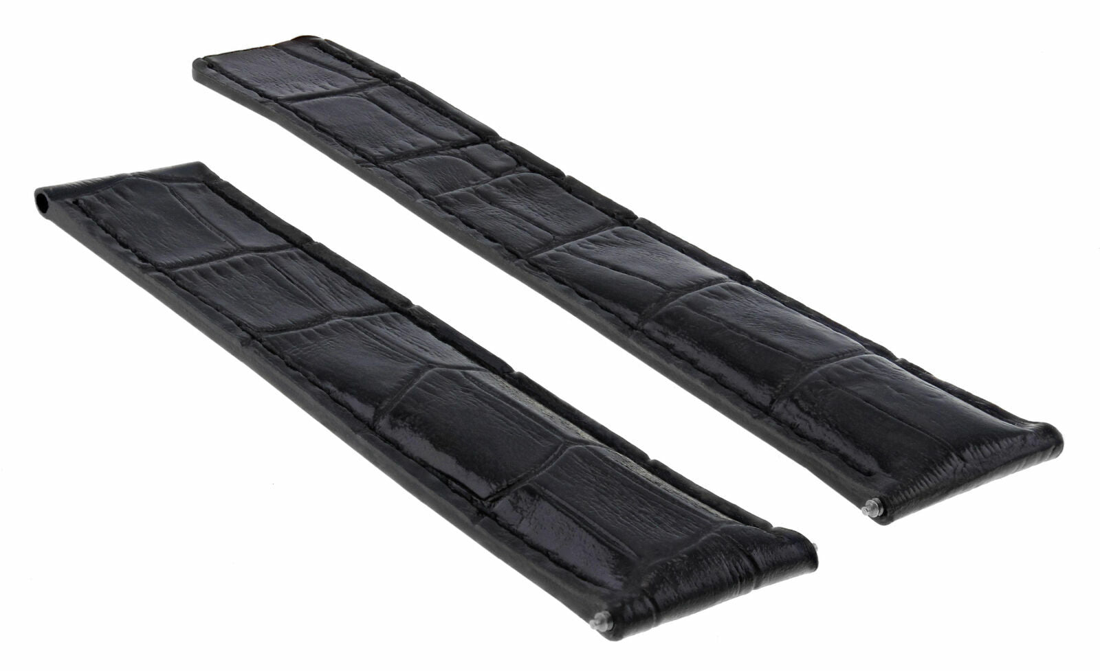 22MM LEATHER WATCH BAND FOR BREITLING EVOLUTION NAVITMER CHRONOMAT CL BLACK