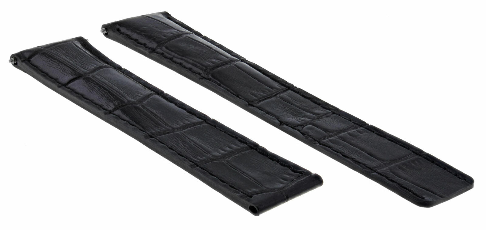 22MM LEATHER WATCH BAND FOR BREITLING EVOLUTION NAVITMER CHRONOMAT CL BLACK