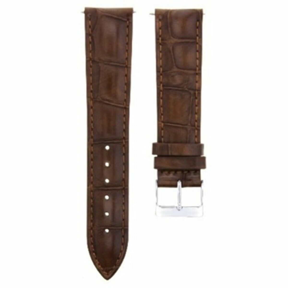 19MM ITALIAN LEATHER WATCH BAND STRAP 19/16MM FOR ROLEX DATE AIRMING LIGHT BROWN