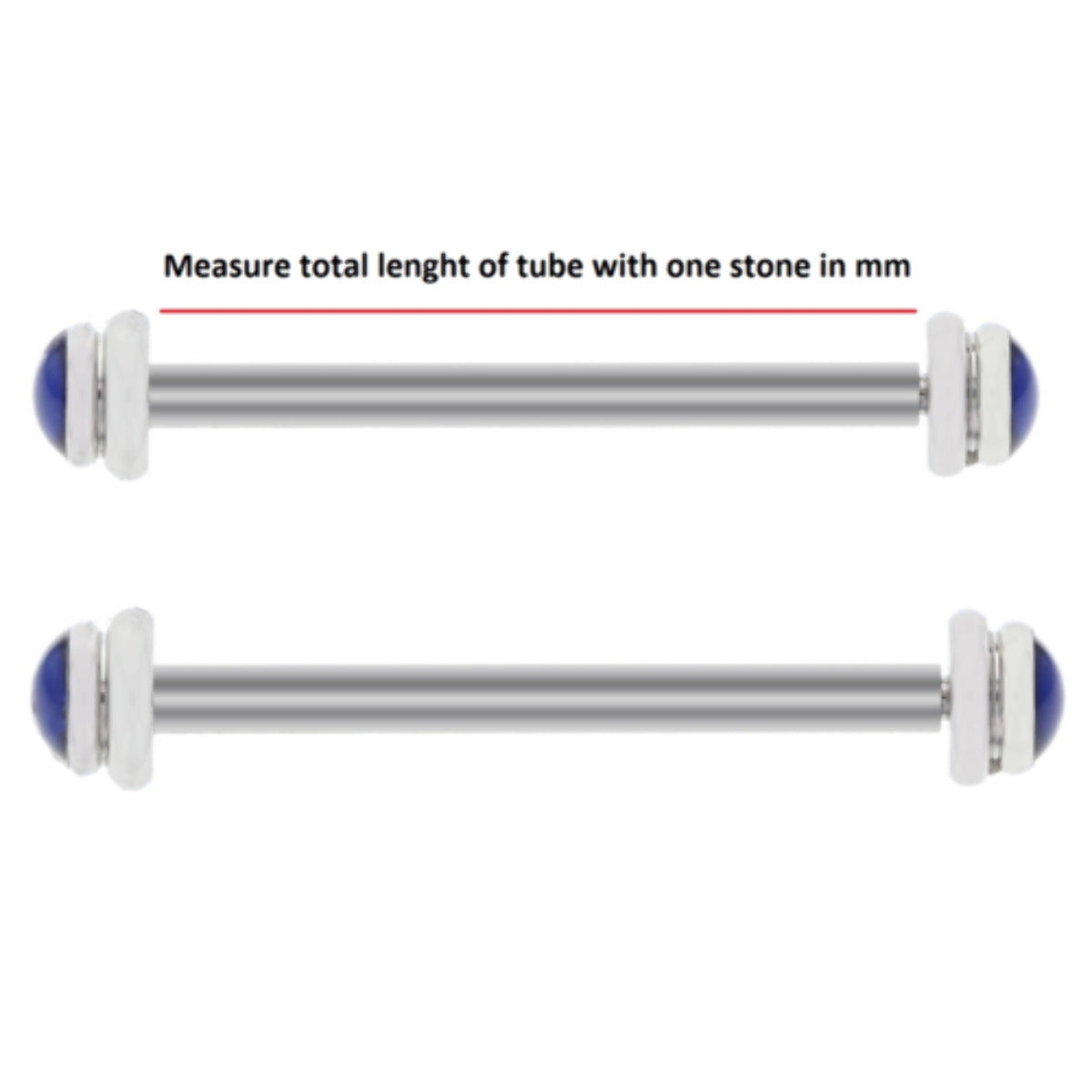 FOR CARTIER PASHA SCREWS TUBES PIN BLUE STONE WATCH STRAP BAND BRACELET 22MM LUG