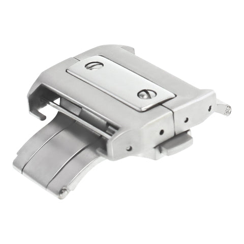 21mm Deployment Clasp Buckle Fits Cartier Santos 100 Leather Watch Band Strap