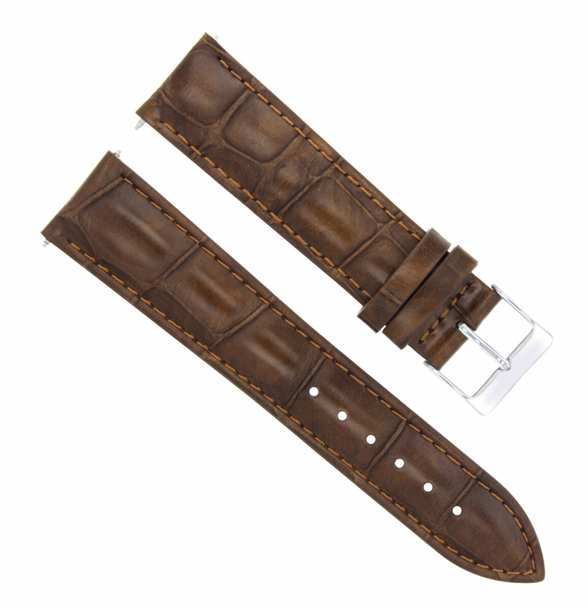 20MM NEW GENUINE LEATHER STRAP BAND FOR OMEGA SEAMASTER PLANET OCEAN LIGHT BROWN