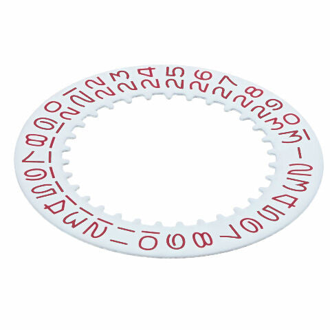 3 DATE DISC FOR 40MM ROLEX SUBMARINER, GMT MOVEMENT # 1530-1570 WHITE RED NUMBER
