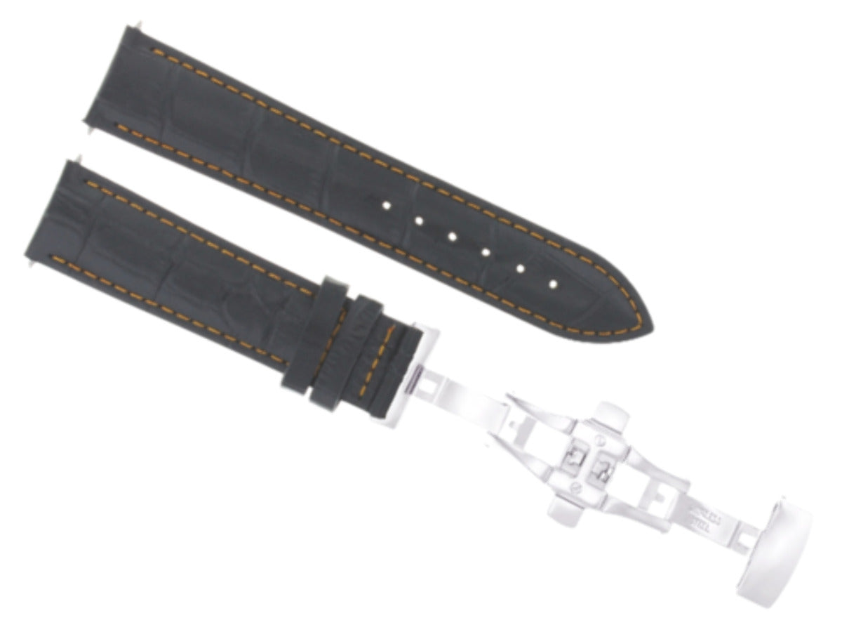 20MM LEATHER STRAP BAND FOR BAUME MERCIER 65687 10082 10084 10106 CLASP BLACK OS
