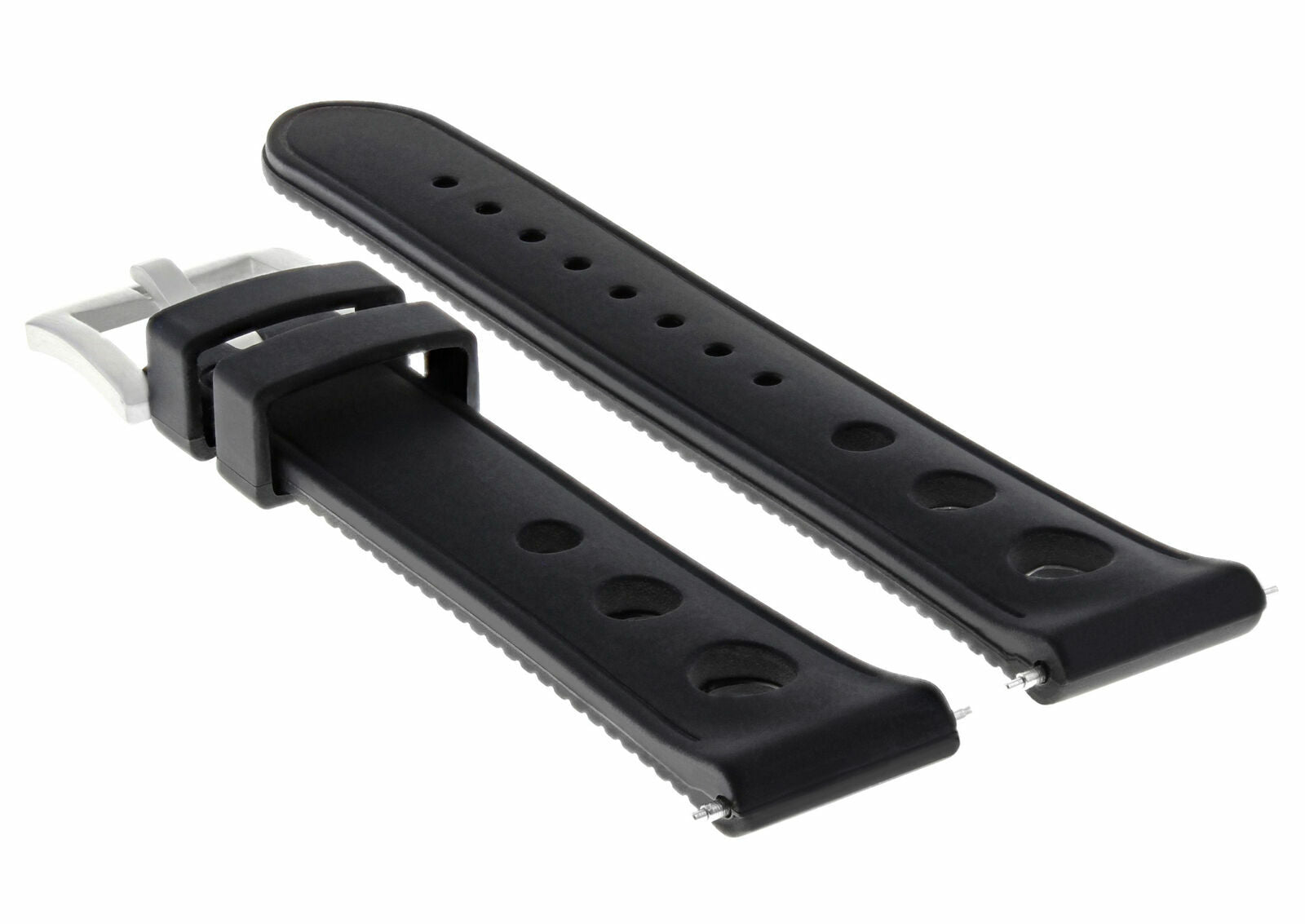 20MM SILICONE RUBBER WATCH BAND STRAP FOR TAG HEUER CARRERA MONACO FORMULA BLACK
