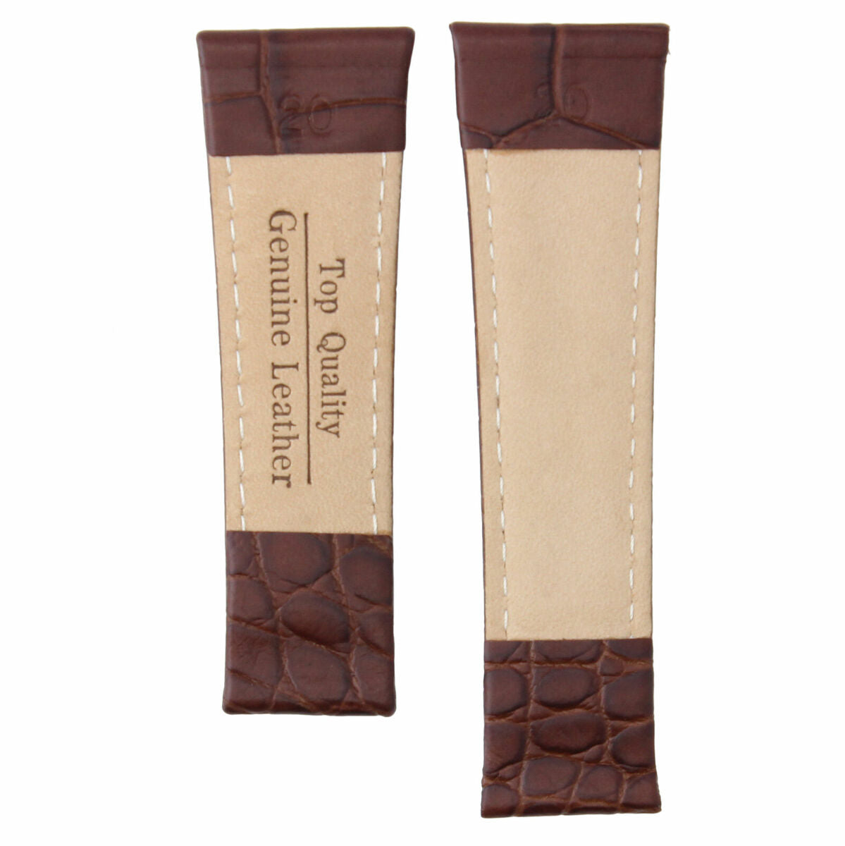 CROC LEATHER STRAP BAND FOR ROLEX DAYTONA 16518 16519 16520 WATCH BROWN REGULAR