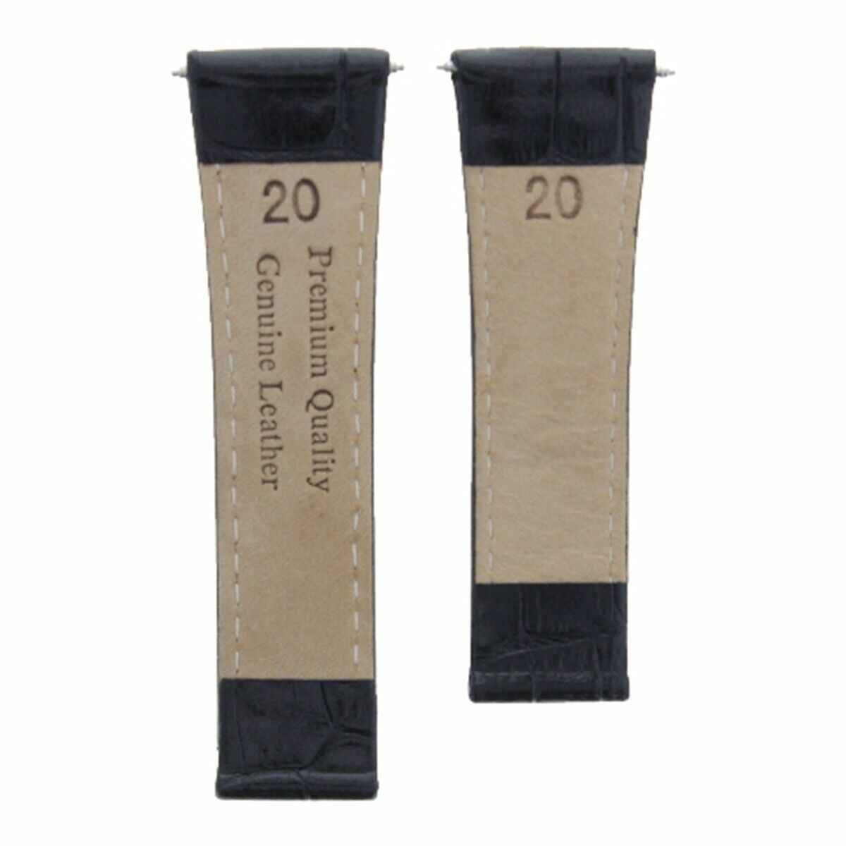 20MM LEATHER STRAP BAND FOR ROLEX DAYTONA 16518 116519 116520 BLACK REGULAR