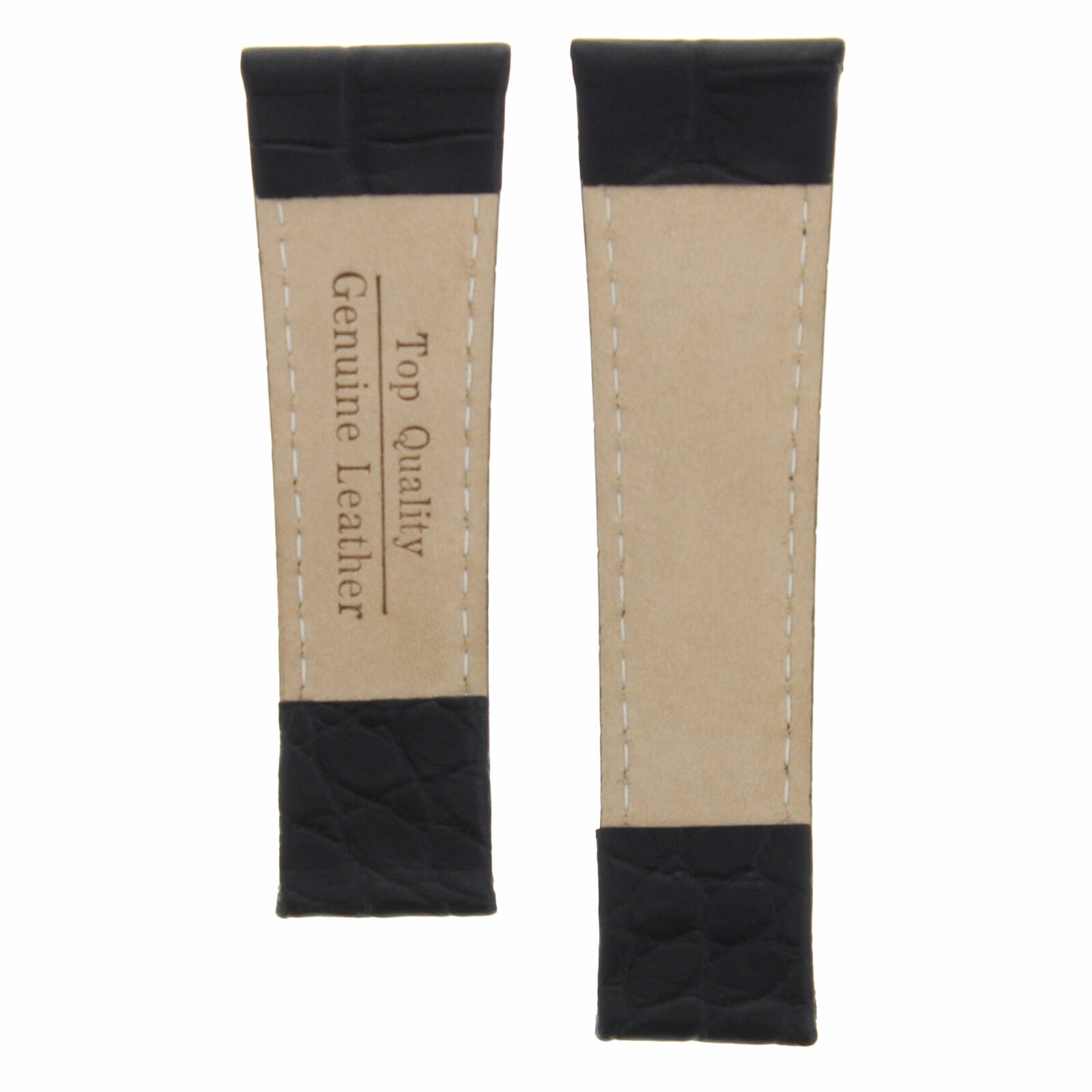 CROC LEATHER STRAP BAND FOR ROLEX DAYTONA 16519 16520 16523 WATCH BLACK REGULAR