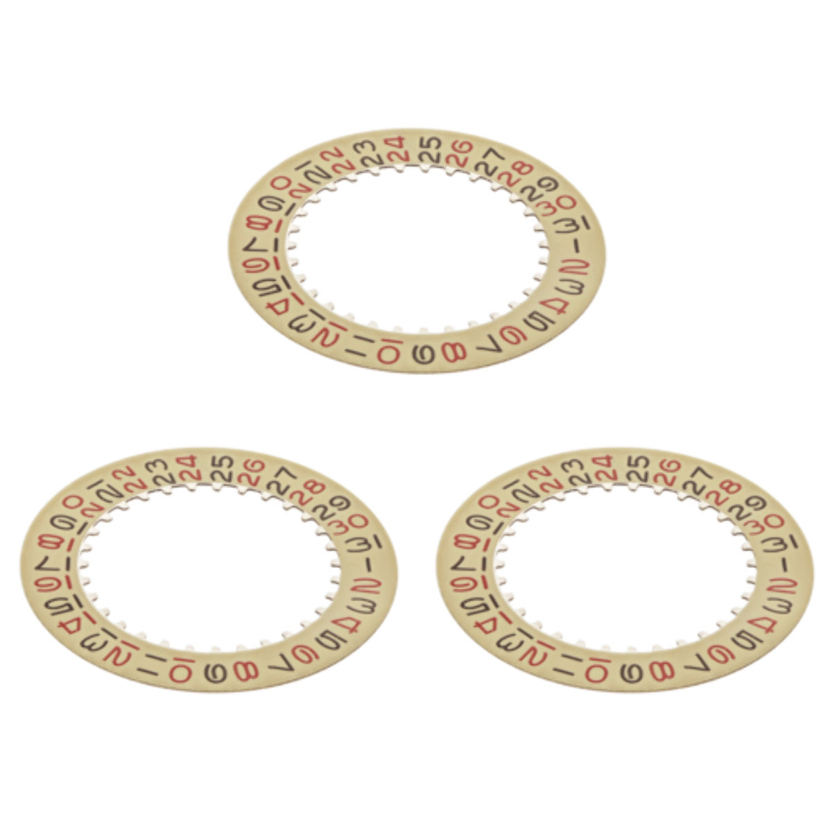 3 DATE DISC FOR ROLEX DATEJUST SUBMARINER GMT 3035-3035 ROULETTE CHAMP/RED/BLACK