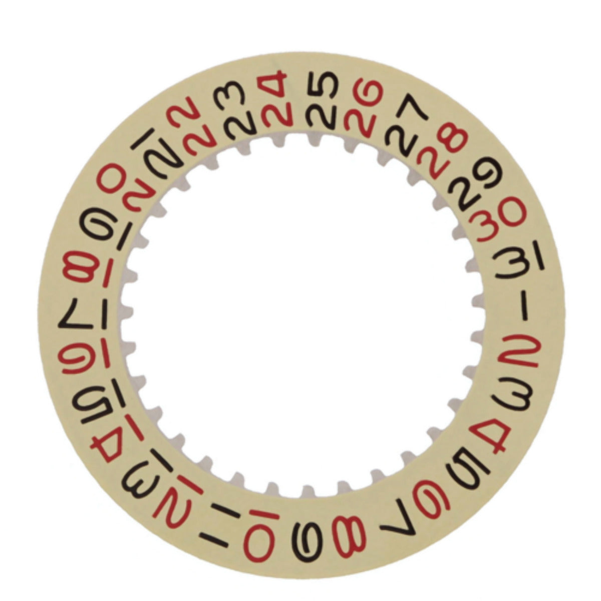 3 DATE DISC FOR ROLEX DATEJUST SUBMARINER GMT 3035-3035 ROULETTE CHAMP/RED/BLACK