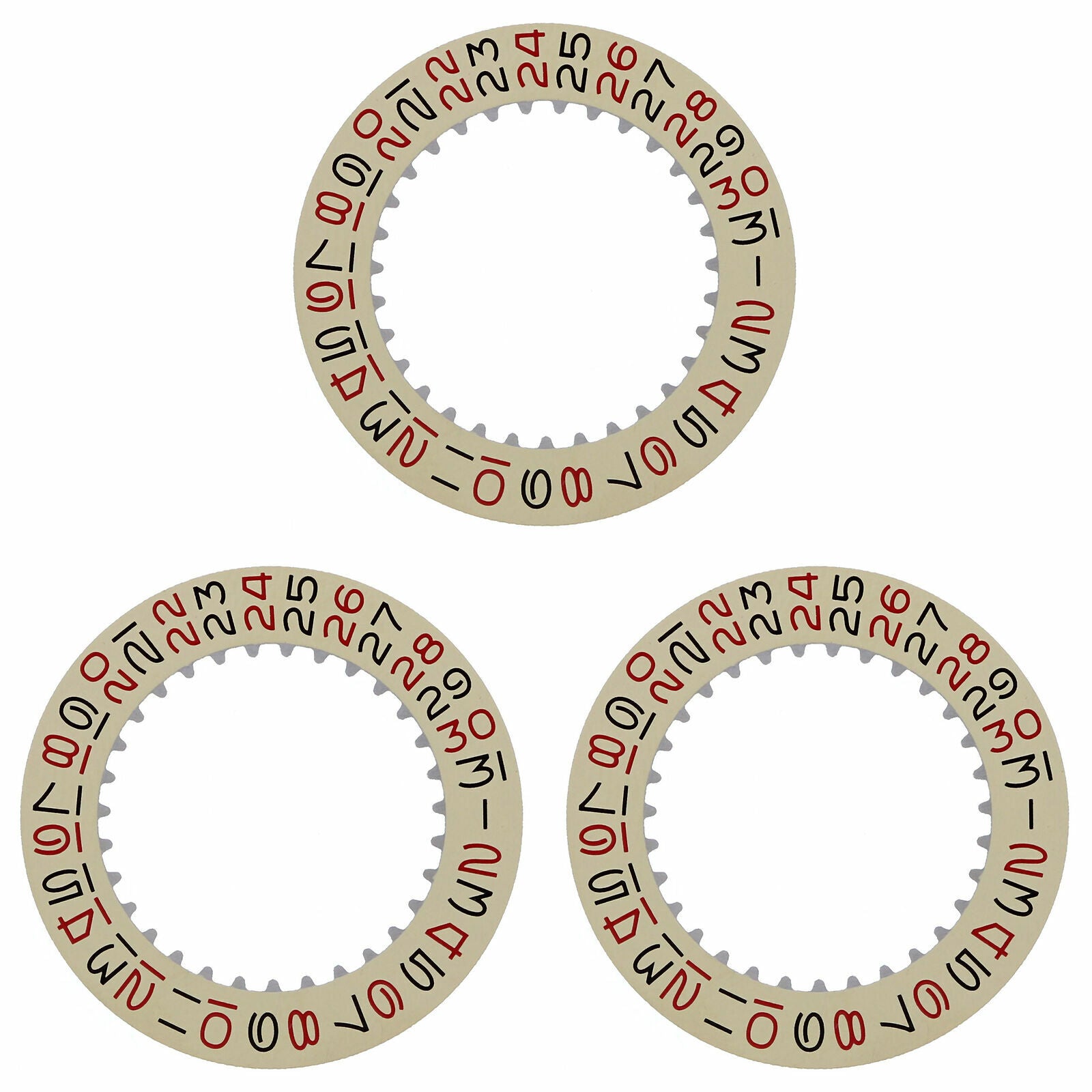 3 DATE DISC FOR ROLEX SUBMARINER 5513 1601 GMT 1680 1665 CHAMPAGNE/RED/BLACK