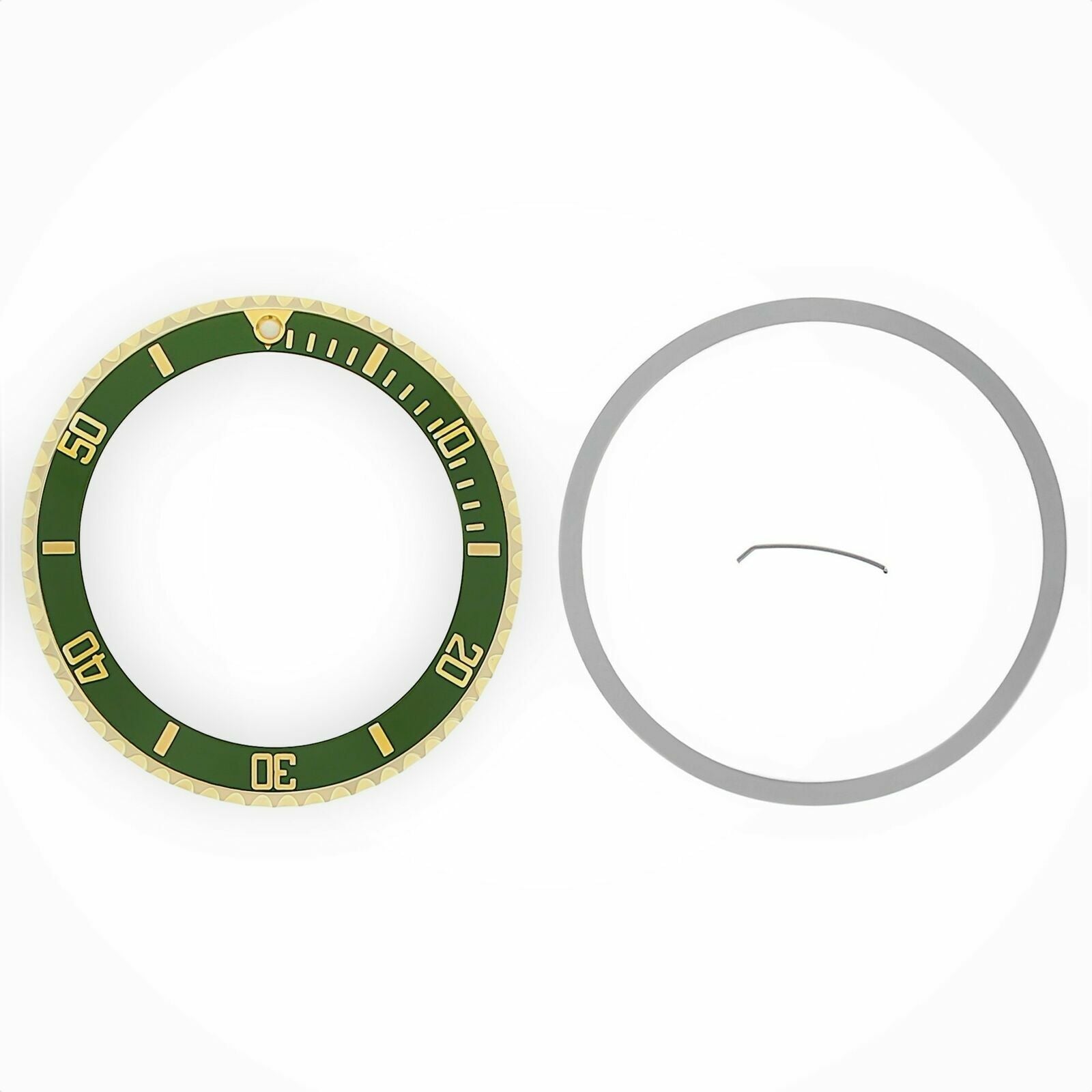 BEZEL & INSERT FOR ROLEX SUBMARINER 18K 16800 16810 16808 16613 16818 GREEN TQ