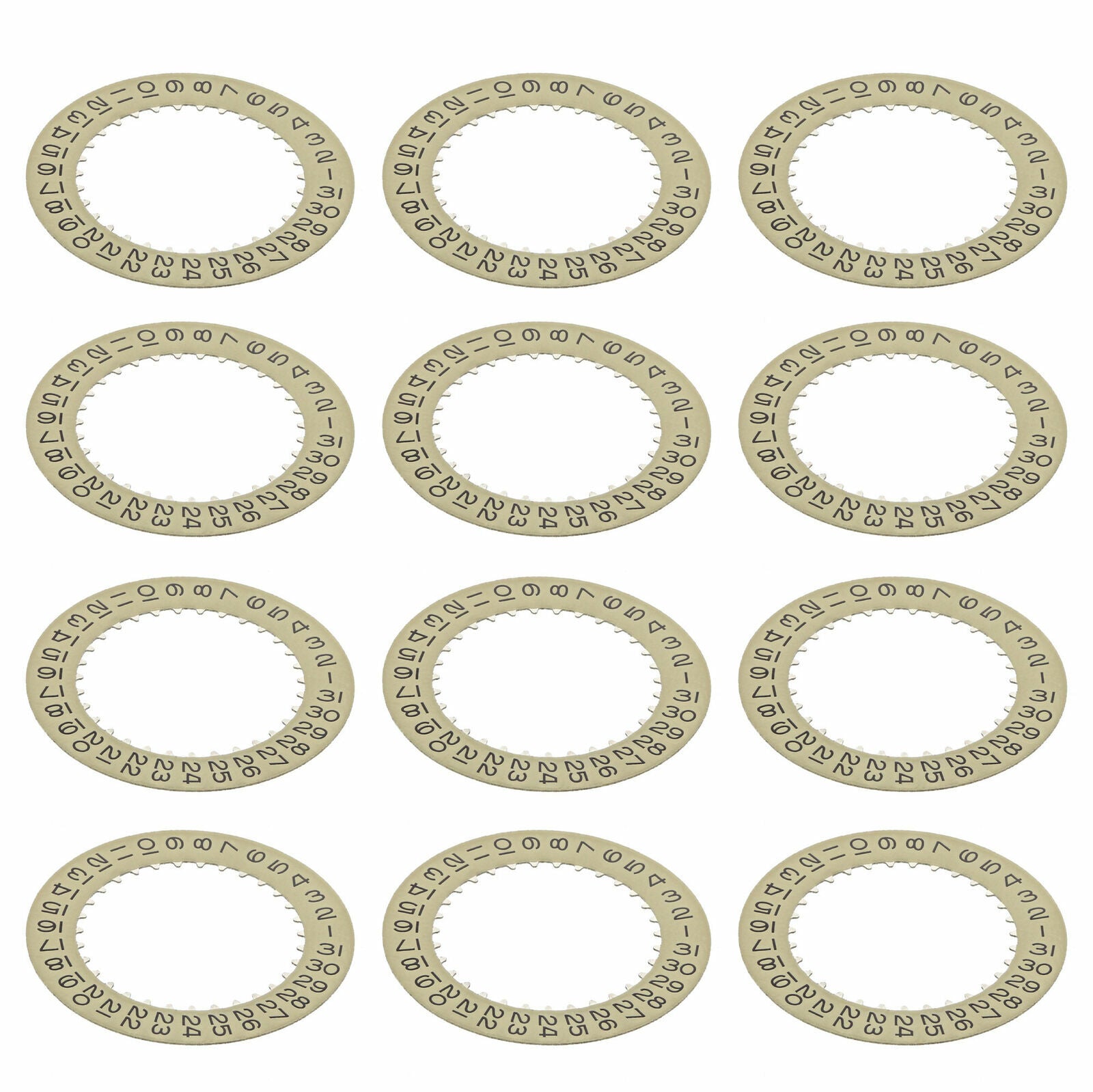 12 CALENDAR DATE DISC FOR ROLEX DATEJUST SUBMARINER GMT 3130/3135 CHAMPAGNE TQ