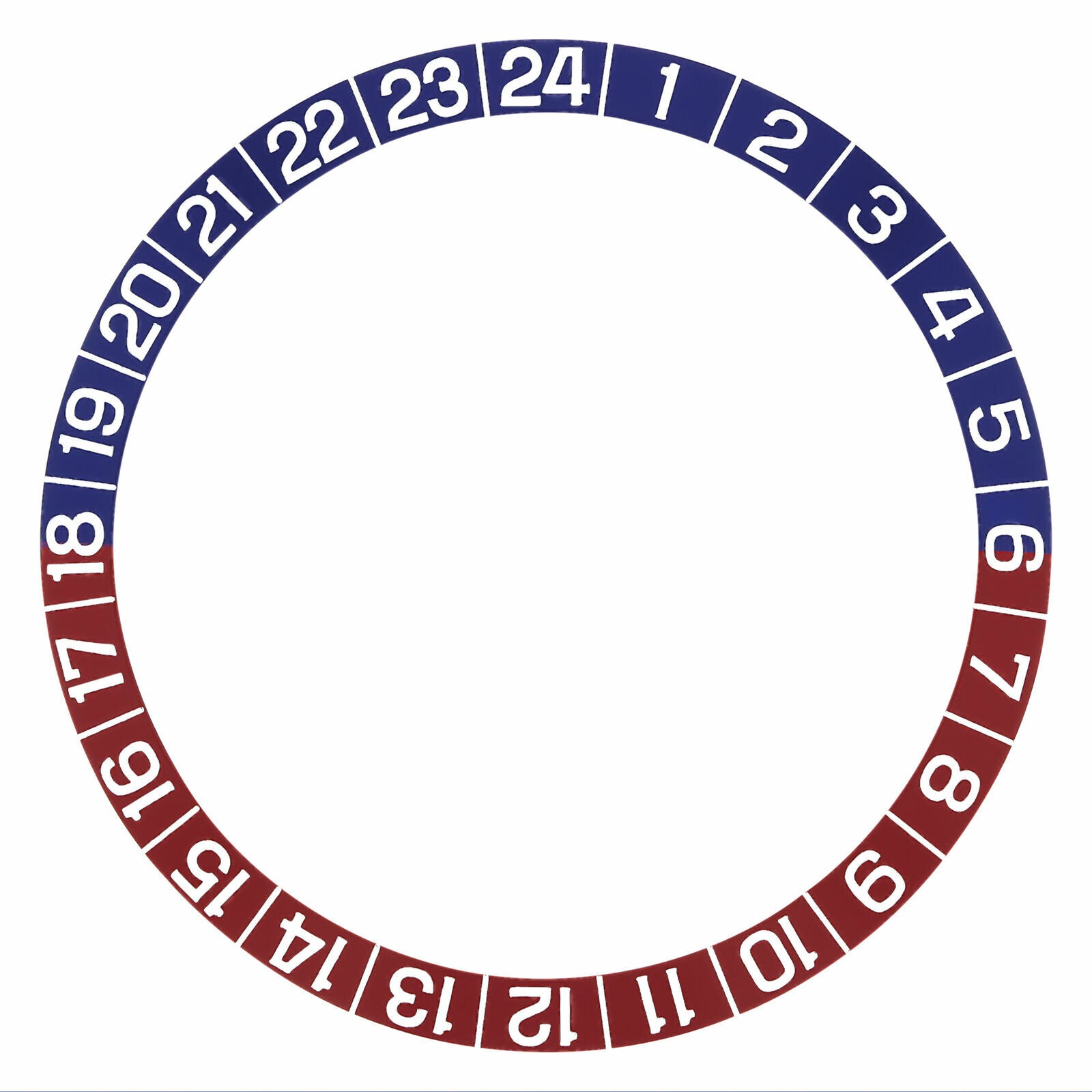 BEZEL INSERT FOR TAG HEUER GMT 1163 BLUE RED WATCH PART