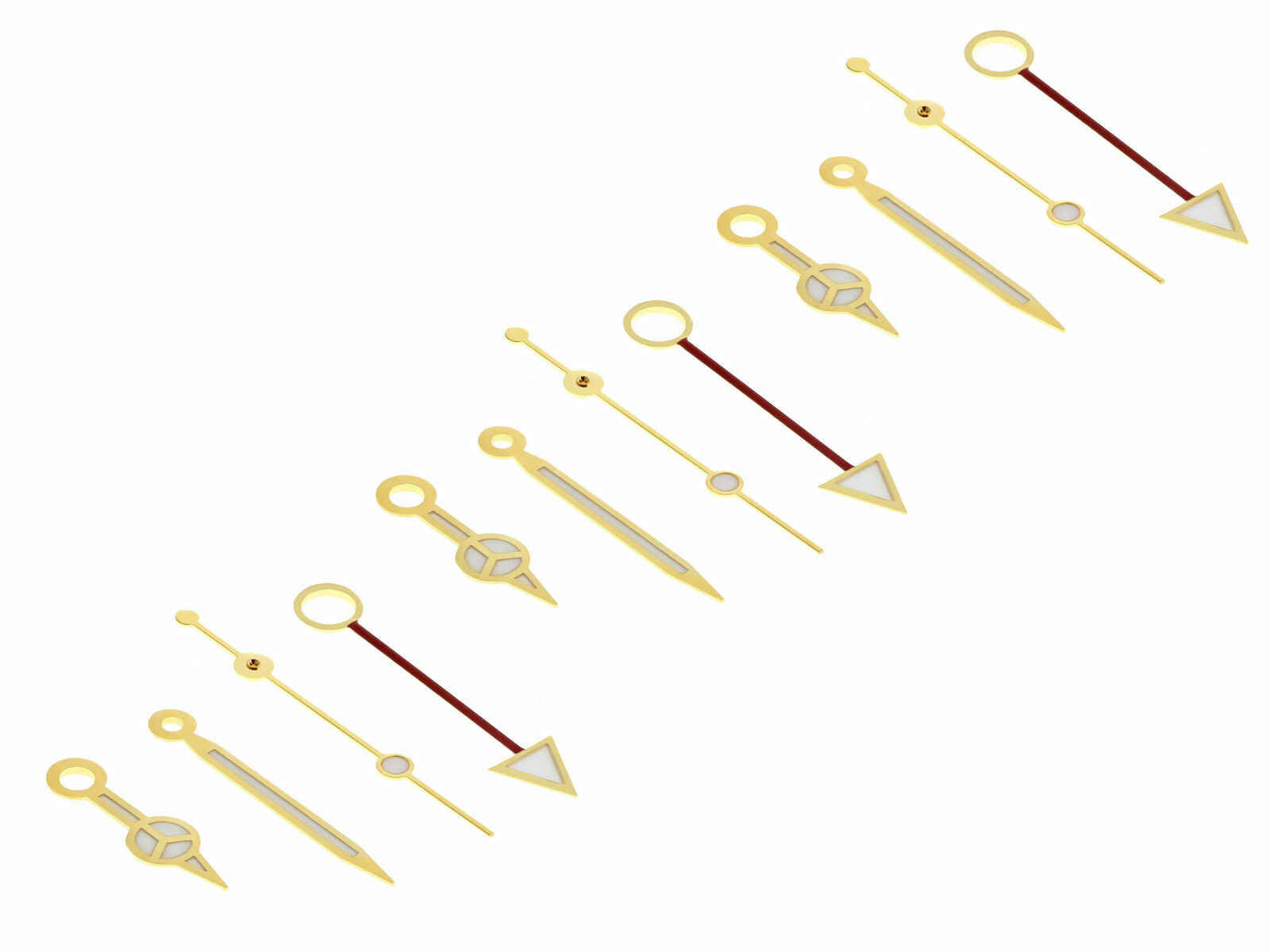 3 SET WATCH HANDS FOR ROLEX GMT NQS WATCH MOVEMENT 1655, 1665, 1675, 1680 GOLD