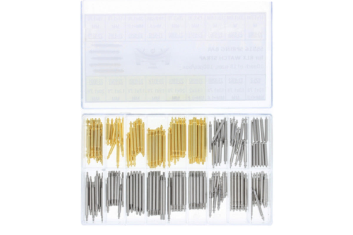 180 SPRING BARS PINS FOR ROLEX DATE, DATEJUST,SUBMARINER, GMT ASSORTMENT S/STEEL