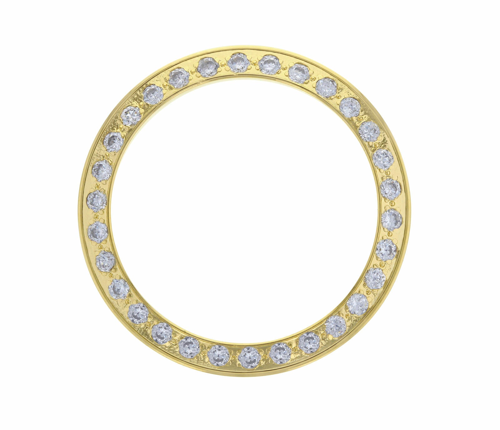 GOLD CREATED DIAMOND BEZEL FOR 26MM ROLEX DATEJUST WATCH 76183 76188 76193 7619