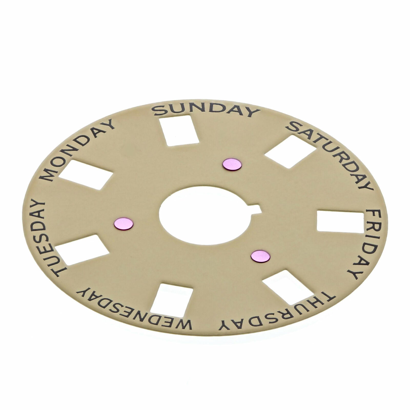 3055 YELLOW DAY DISC FOR ROLEX DAY-DATE MOVEMENT CHAMPAGNE 18038, 18039, 18046