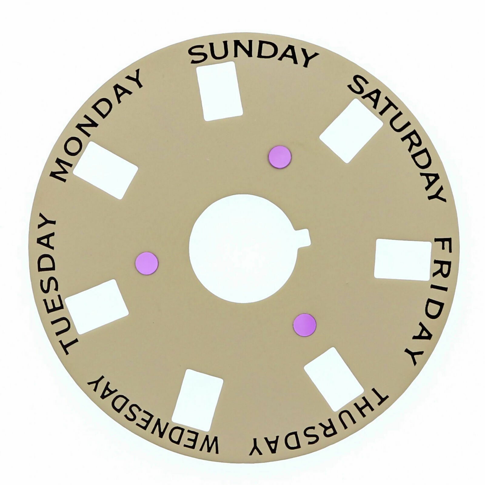 3055 YELLOW DAY DISC FOR ROLEX DAY-DATE MOVEMENT CHAMPAGNE 18038, 18039, 18046