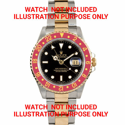 BEZEL & INSERT FOR ROLEX GMT 18KY REAL GOLD 16700 16710 16713 16718 16760 RED