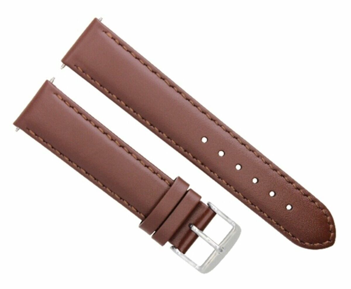 18MM LEATHER SMOOTH WATCH STRAP BAND FOR MEN ROLEX WATERPROOF LIGHT BROWN