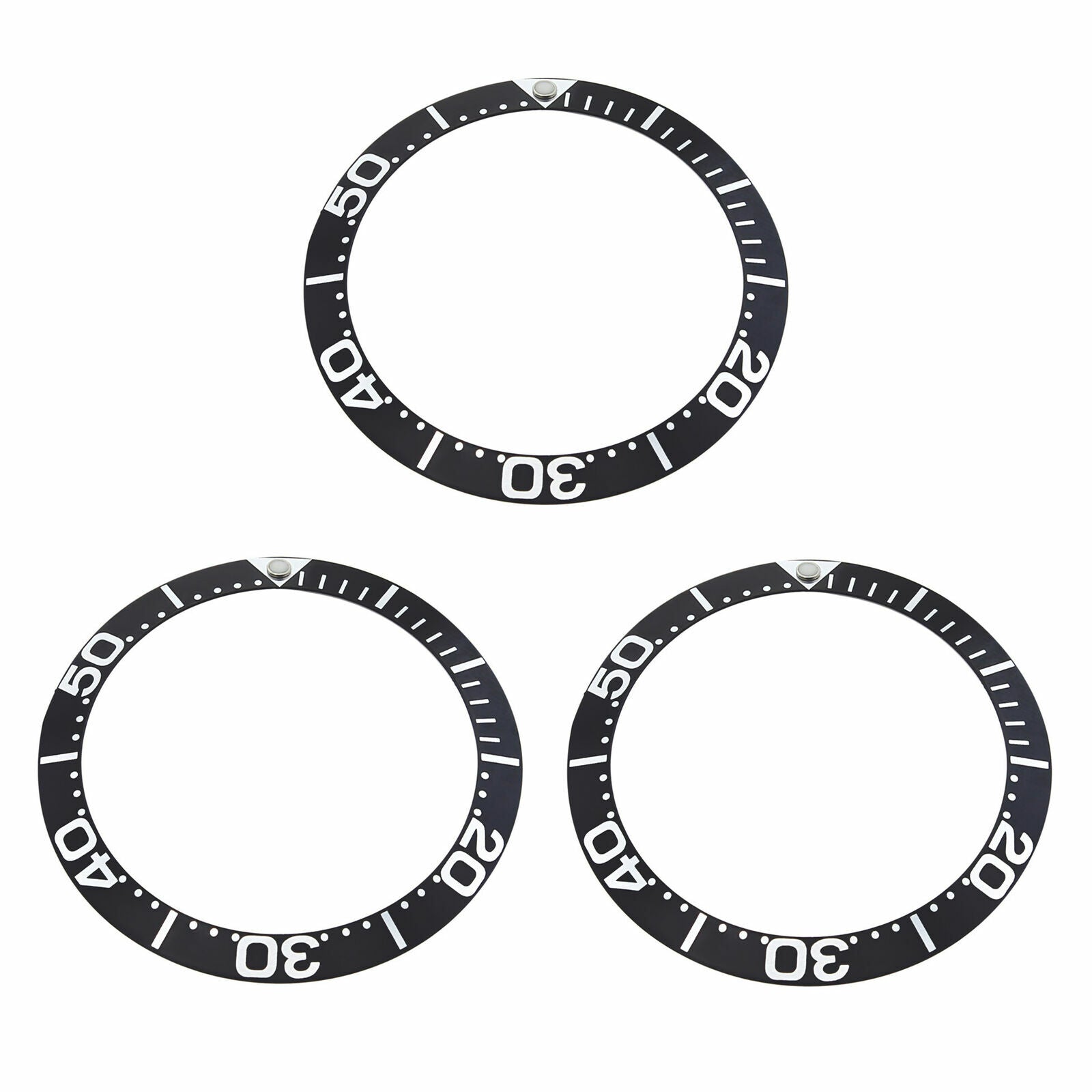 3 BEZEL INSERT FOR OMEGA SEAMASTER WATCH 2254.50 CHRONOMETER FULL SIZE BLACK