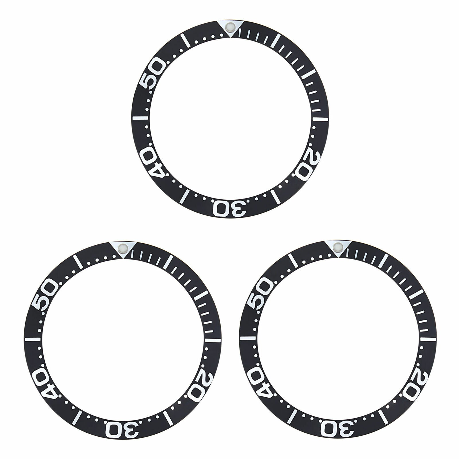 3 BEZEL INSERT FOR OMEGA SEAMASTER WATCH 2254.50 CHRONOMETER FULL SIZE BLACK