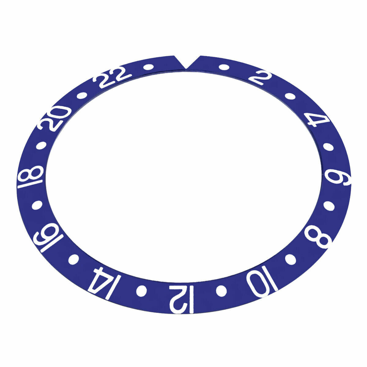 REPLACEMENT BEZEL INSERT BLUE FOR WATCH 37.70MM X 30.70MM