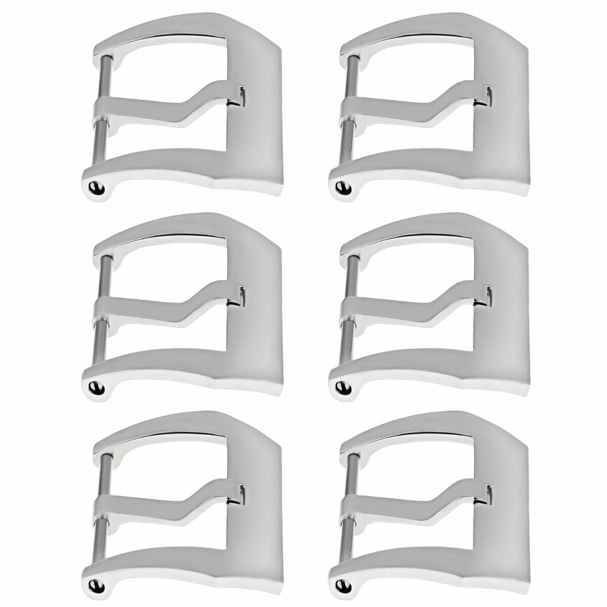 6-26MM STRAP PRE-V SCREW BUCKLE FOR PANERAI 47MM PAM GMT FIDDY 1950 SHINY STEEL