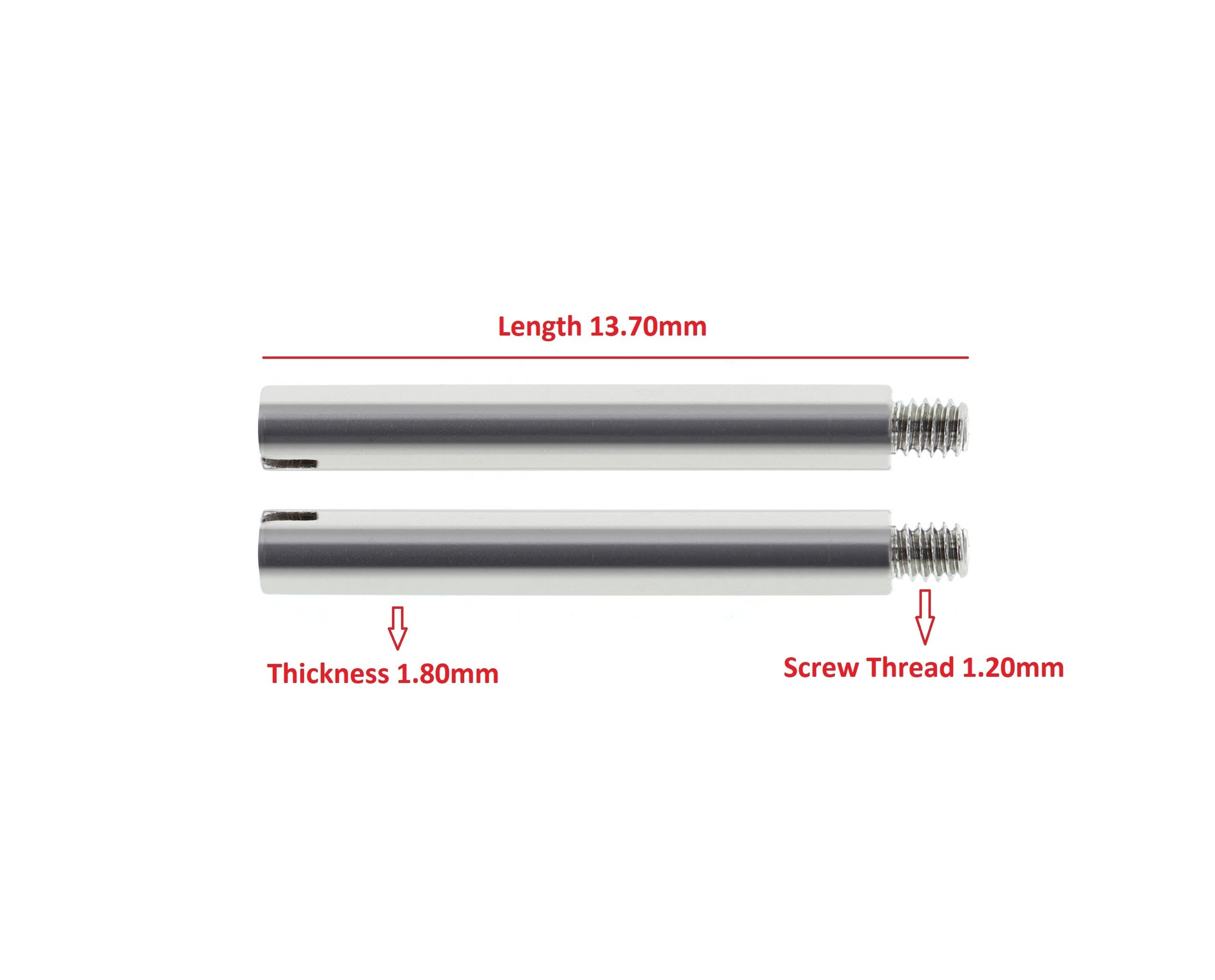 12 - 15.20MM SCREW FOR 19MM ROLEX WATCH OYSTER WATCH BAND # 78350 WATCH S/STEEL