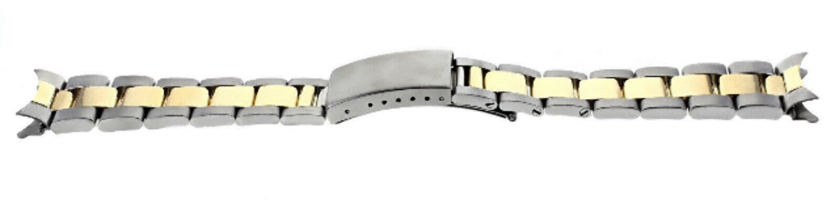20MM TWO TONE REAL GOLD OYSTER WATCH BAND STRAP FOR ROLEX 16013, 16203, 16233
