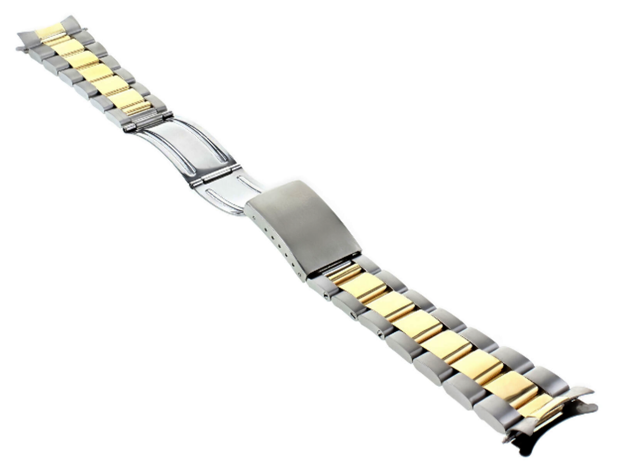 20MM TWO TONE REAL GOLD OYSTER WATCH BAND STRAP FOR ROLEX 16013, 16203, 16233