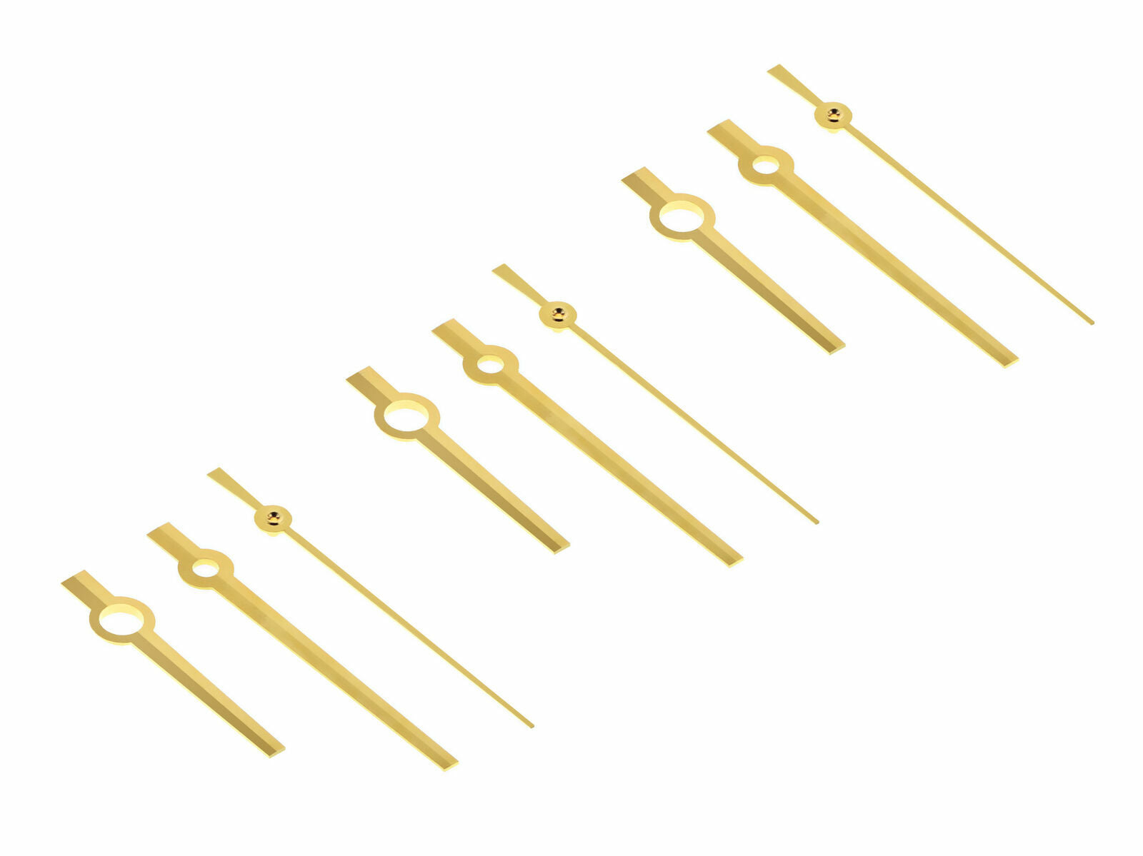 6 SET WATCH HAND PLAIN FOR MOVEMENT ETA 2824-2 2834-2 2836-2 2874 GOLD COLOR