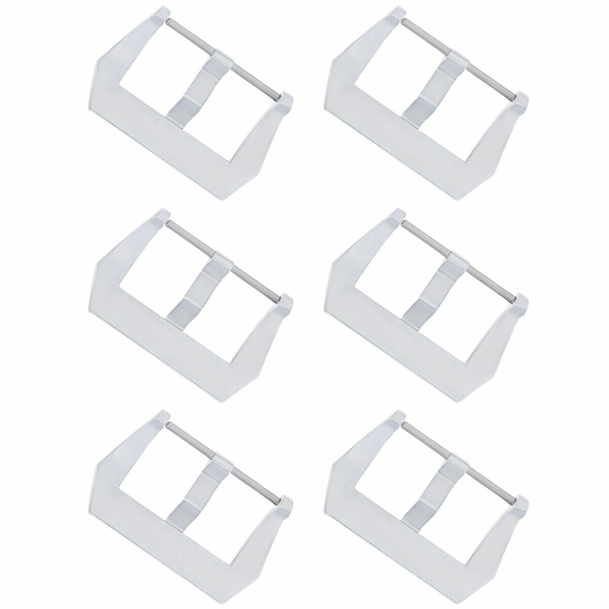 6 - 22MM PRE-V SCREW BUCKLE FOR PANERAI 40MM LEATHER RUBBER STRAP BAND TQ SHINY